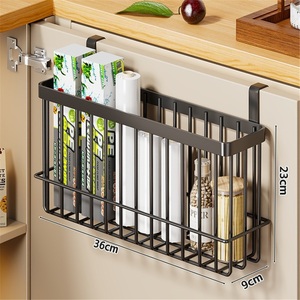 Étagère de rangement moderne pour cuisine, organiseur de film alimentaire pour hôtel, panier de tiroir, organiseur de cuisine, étagère de rangement en acier inoxydable, armoire en acier - Product Image 5