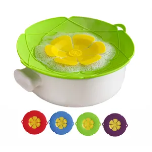 Multi-Function Kitchen Tool Boil Over Safeguard Silicone Microwave Splatter Pan Pot Cover Silicone Spill Stopper Lid Cover