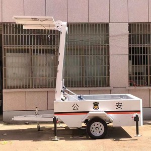 Solar Powered VMS Mobile Trailer Foldable Traffic LED Display Screen IP65 Q235 Frame Electrostatic Coating Ground <b>Mount</b> - Product Image 2