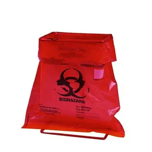 Bolsa biohazard de basura autoclave roja desechable precio