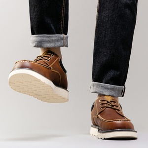 Chaussures de marche élégantes et classiques pour hommes Dreamy Stark en cuir véritable à lacets, à talon bas, respirantes, avec semelle intermédiaire en caoutchouc, grandes tailles - Product Image 4