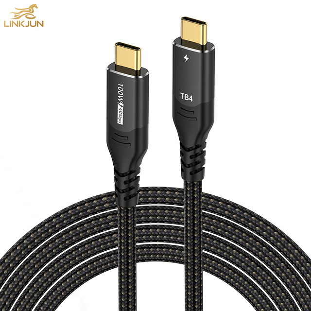 100W Fast Charging Data A323-2 USB4/Thunderbolt 4 Cable 40G High-Speed USB Cable for Audio Video Transmission