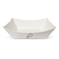 Boîte de transport personnalisée pour poulet frit, boîte à gaufres avec poignée, boîte à sandwichs au poulet, plateau en papier en forme de bateau