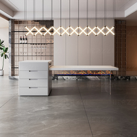 Moderne Acryl ausziehbare Travertin Tisch Küchen insel Massivholz Nordic Esszimmer möbel mit Lagerung für den Wohnungs gebrauch
