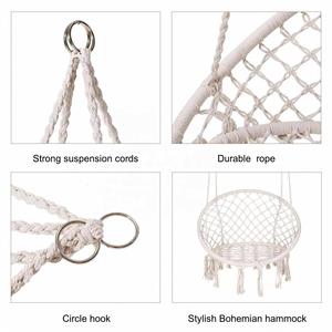 Cotton Rope Woven Hanging <b>Swing</b> Chair Folding Outdoor Camping Hammock - Product Image 2
