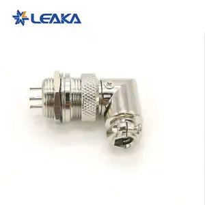 Custom 2Pin Right Angled Connector Plug Male And Female 4 Pin Aviation Cable Connectors GX16 16M connector