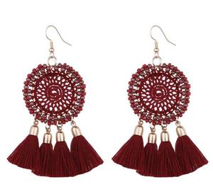 Boucles d'oreilles bohémiennes en perles, de haute qualité, nouvelles boucles d'oreilles à pampilles - Product Image 1