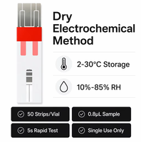 Kit de bandelettes de test rapide pour la glycémie, la créatinine, l'hémoglobine urinaire et l'acide urique pour chiens, chats, bovins, 50 pièces/boîte, durée de conservation de 6 mois