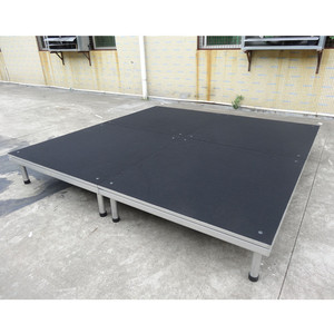 Quick setup stable <b>stage</b> aluminum outdoor performance four legs <b>stage</b> - Product Image 4