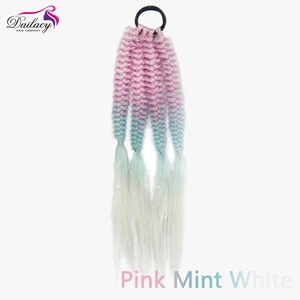 Cola de Caballo Sintética Trenzada de Fibra Resistente al Calor 2026 con Diseño de Linterna Personalizado en Múltiples Colores para Niñas - Product Image 4