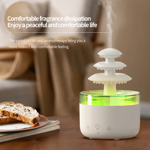 Sommeil Relaxant Humeur Goutte D'eau Son 7 Couleurs Lumières 500ml <span class=keywords><strong>Pluie</strong></span> Nuage Humidificateur Aromathérapie Diffuseurs Avec Télécommande - Product Image 6