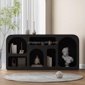 Mueble <span class=keywords><strong>de</strong></span> <span class=keywords><strong>Madera</strong></span> para Libros, Estante Decorativo para el Hogar, Vitrina Arqueada para Sala <span class=keywords><strong>de</strong></span> Estar - Product Image 6
