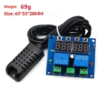 Module de contrôle de température et d'humidité XH M452, sortie double relais 12V, affichage numérique, 65x55x28mm, pour serre et incubateur