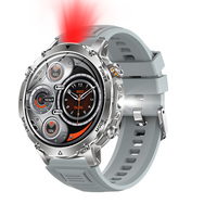 Montre connectée AK106 pour hommes, fabriquée directement en usine, batterie de 1400 mAh, étanche IPX8, appels Bluetooth, robuste, sport de plein air, boussole, bracelet en silicone