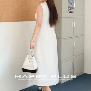 Robe Camisole en Coton Tricoté Col U Coupe Évasée Taille Élastique Couleur Unie Décontractée Quotidienne pour Femme N9118 - Product Image 4