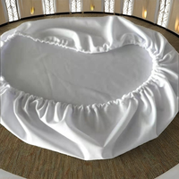 C002-IVORY WHITE Housses de chaise de salle à manger extensibles en spandex de haute qualité, housses de siège solides, protège-sièges pour mariages