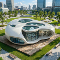 Maison capsule moderne, modulaire, écologique, durable, en aluminium haut de gamme préfabriquée