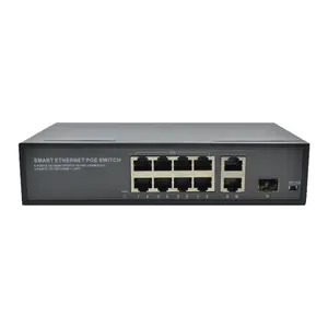 ANXINSHI Máy Ghi Video Uplink 10 1SFP PoE Switch 8 + 2 + 1 Cổng