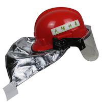 Casque ignifuge et isolant thermiquement, style cape, avec masque facial, support de lampe torche en option, protection de cou pour casque de pompier, réfléchissant, à faible coût