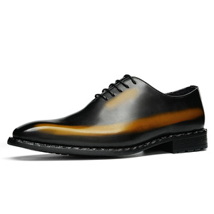 Nuevos Zapatos Casuales de Negocios para Hombre ASTON M.JAZZ, con Suela Gruesa, Punta Cuadrada, Cierre con Cordones, Ligeros, Transpirables, Antideslizantes, de Goma - Product Image 2
