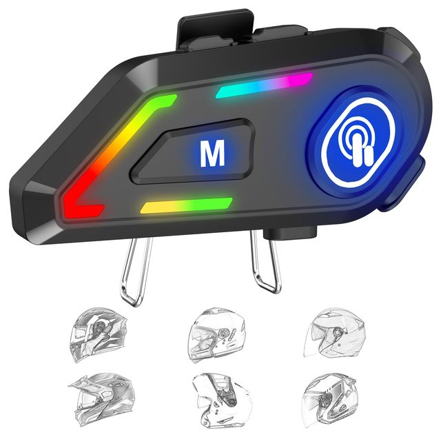 C5 Motorcycle Helmet Intercom Speaker Earphone GPS Navigation Wireless Phone Music Call Noise Cancellation Bluetooth Headphones