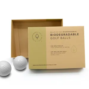 Boîte à boules de Golf personnalisées, lot de 3 12 pièces, emballage de luxe en papier, manches de Club, ensemble cadeau, vente en gros
