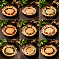 Nouveau bracelet tressé en perles de bambou, cristal de guérison, pierre naturelle, œil de tigre, quartz rose, bracelet ajustable pour femmes, bijoux cadeaux