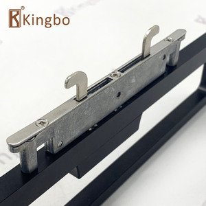 Màu Đen Đôi Móc Trượt Khóa Cho Nhôm Mỏng Khung Đôi Kính Trượt Cửa Phần Cứng Xử Lý - Product Image 6