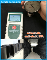 Mousse EVA antistatique noire haute densité, dissipative d'électricité statique, doublure ESD EVA, emballage de protection pour composants électroniques