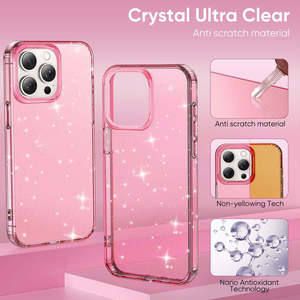 เคสใหม่สำหรับ iPhone 16 15 14 13 12กันกระแทกเป็นประกายและส่องแสงสำหรับ iPhone 17เคสไฮบริดใสแวววาว - Product Image 4