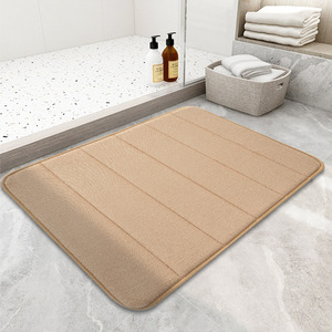 Alfombra de Baño Rectangular de Espuma Viscoelástica, Color Gris Claro, Absorbente y Antideslizante - Product Image 5