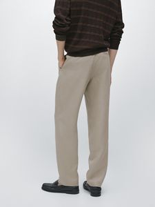 Pantalones Formales Ajustados para Hombre, Color Beige, Pantalones de Oficina, Logotipo Personalizado, Pantalones de Vestir para Hombre al por Mayor - Product Image 6