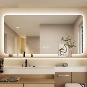 <span class=keywords><strong>Miroir</strong></span> LED rétroéclairé horizontal vertical anti-buée Art Déco intelligent à haut lumen pour salle <span class=keywords><strong>de</strong></span> bain, étanche, CRI90, HD, à intensité variable - Product Image 3