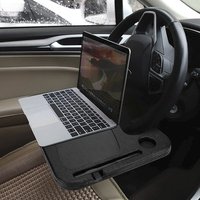 Fujin — plateau de volant pour intérieur de voiture, portable, double face, noir, pour pc portable, repas