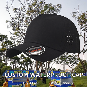 Gorra de béisbol deportiva personalizada en blanco, impermeable y transpirable, de 5 paneles, con perforaciones láser, para golf, venta al por mayor, tipo trucker. - Product Image 2