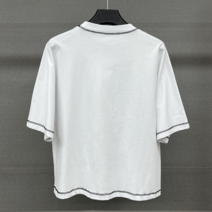 เสื้อยืดคอกลมทรงโอเวอร์ไซส์ผ้าคอตตอนถักเนื้อหนัก 280 กรัม พิมพ์ลายกราฟิกสำหรับผู้ชาย สกรีนโลโก้ตามสั่ง ปักลายสไตล์สตรีทแวร์ - Product Image 2