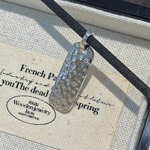 S925 Pure <b>Silver</b> Simple Vintage Rectangular Geometric Pendant with Niche Design Patterned Fine Pendants & <b>Charms</b> Jewelry - Product Image 4
