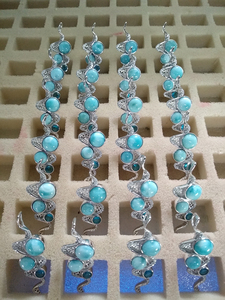 Bijoux en argent 925 en gros, sortie d'usine, pendentif en larimar, gemme de larimar Edgar Cayce - Product Image 4