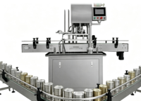 Machine de scellage automatique de boîtes FGJ-130 à servo-moteur, contrôle par écran tactile PLC, haute économie d'énergie, pour boîtes métalliques alimentaires