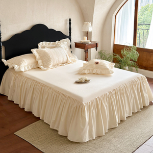 Juego de Ropa de Cama Color Blanco Crema con <span class=keywords><strong>Volantes</strong></span> y Rosas, 4 Piezas, Satén Sedoso, Funda de Edredón con Flores 3D, Tamaños Queen, King y Princesa Francesa - Product Image 3