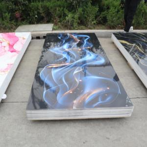 Panneau mural SPC résistant à l'humidité, ignifuge, avec motifs dorés et marbrés pour la décoration murale intérieure - Product Image 5