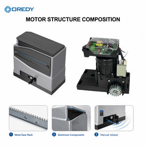 OREDY Opérateur de porte coulissante automatique avec télécommande et <span class=keywords><strong>moteur</strong></span> à fin de course mécanique, capacité de charge <span class=keywords><strong>1000</strong></span> <span class=keywords><strong>kg</strong></span>, pour maison et bureau - Product Image 3