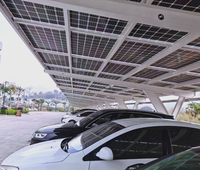 Structure de carport solaire en acier pour projets de stationnement extérieur avec finition galvanisée à chaud et résistante à la corrosion