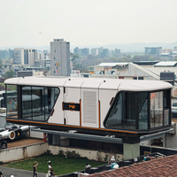 Serre en acier mobile de luxe 20ft 40ft, maison capsule préfabriquée, installation rapide, application villa/hôtel, garantie 5 ans