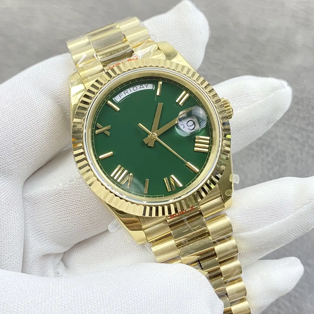 Super 3255 2836 Movement Watch Stainless Steel Case Green Dial Watch Automatic Mechanical 40mm Golden Watches