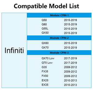 Q60 Qx50 Q50L Auto Electronics Accesorios Inalámbrico <span class=keywords><strong>Apple</strong></span> CarPlay Android Auto Módulo para 2015 - 2019 Infiniti Upgrade Kit - Product Image 4