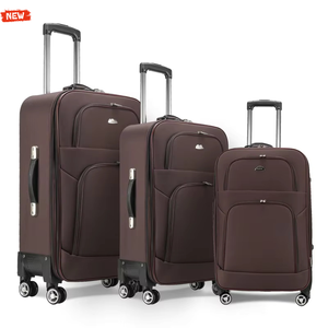 Ensemble de valises trois pièces avec logo personnalisé, <span class=keywords><strong>valise</strong></span> à code, 20, 24, 28 pouces, <span class=keywords><strong>toile</strong></span>, <span class=keywords><strong>roues</strong></span> universelles, minimaliste, luxueux - Product Image 2