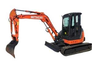Mini-excavatrice Hitachi ZX50 5T d'occasion, moteur Isuzu, haute efficacité, chenilles, pompe, boîte de vitesses, garantie 1 an - Product Image 1
