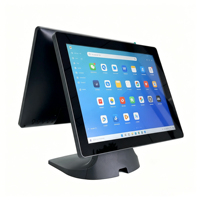 Sistema POS Todo en Uno de 15 Pulgadas con Pantalla Dual |   Caja Registradora con Sistema Windows Estable, 2GB/4GB/8GB de RAM, 32GB/64GB/128GB SSD |   Wi-Fi 6 para Comercio Minorista