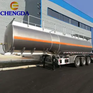 Chengda-remolque de aceite de acero inoxidable, remolque usado de 45000 L, a la venta